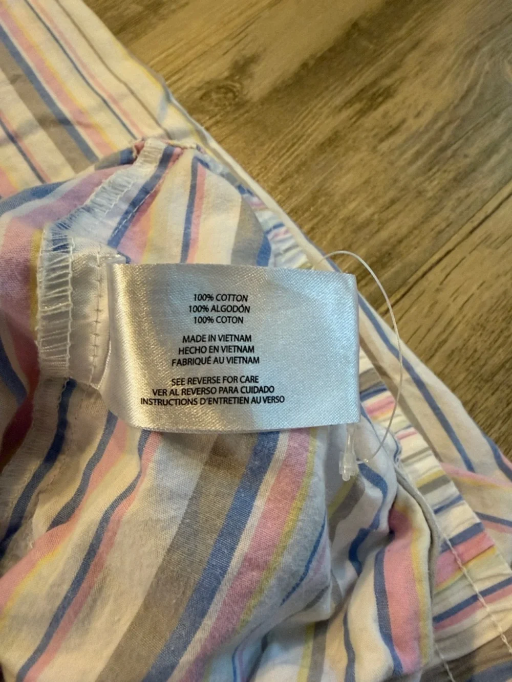GAP Pastel Multistripe Drawstring Cotton Pajama Pants - Picture 3 of 4